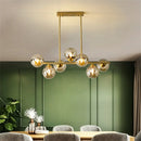 Axyaa Mid Century Linear Chandelier for Dining, Kitchen, Living Room