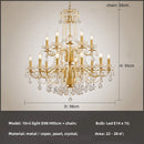 Axyaa Luxury Crystal Candle Chandelier Foyer Pendant Lights