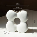 Axyaa Geometric Petals Ceramic Vase for Home Decoration and Flower Arrangement