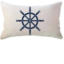 Blue Compass Pattern Decorative Pillowcase 40X60cm - Axyaa Brand