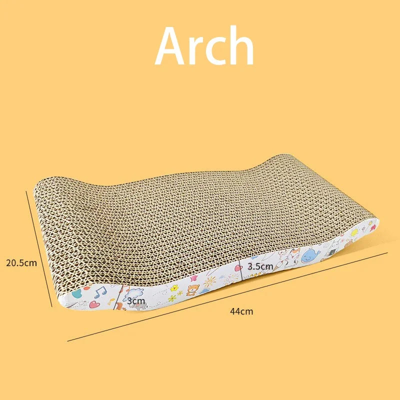 Axyaa Cat Scratch Board: Durable Corrugated Furniture Bed for Cats