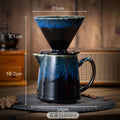 Axyaa Retro Ceramic Coffee Brewing Set - Handcrafted Kiln Design