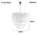 Axyaa Pink Glass Chandelier: Colorful Suspension Lamp for Living Room Bedroom Kitchen Island