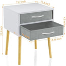 Axyaa Boho Rattan Nightstand - Natural Storage Solution for Small Spaces