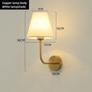 Axyaa Fabric Retro LED Wall Lamp for Bathroom Bedroom Hotel Decor Lighting