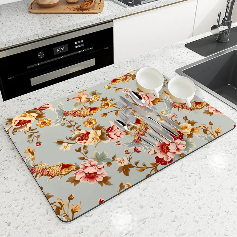 Axyaa Kitchen Drain Pads for Tableware Absorbency & Drainage