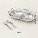 Axyaa Mini Stainless Steel Divided Children's Dinner Plate - Cute & Durable