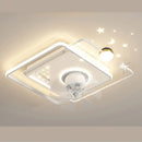 Axyaa Folding Ceiling Fan with LED Light & Control - Modern Bedroom & Living Room Lighting