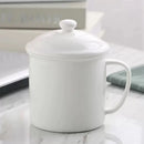 Axyaa 500ML Bone  Tumbler with Lid, Pure White Ceramic Coffee Mug