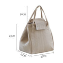 Axyaa Large Insulated Jute Lunch Bag for Women and Kids – Thermal Bento Box Tote anti