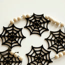 Axyaa Halloween Spiderweb Wood Bead Garland Wall Hanging for Home & Party Decor
