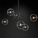 Axyaa Bronze Glass Bubbles Chandelier Pendant Light for Study Living Room and Restaurant