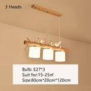 Axyaa Nordic Wood Birds Chandelier: Log Style Lighting Fixtures for Home Decor