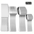Axyaa Stainless Steel Tableware Set - Knife, Fork, Spoon & Steak Set