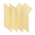 Axyaa Stainless Steel Rainbow Drinking Straws Set - 40 Pcs Cocktail Bar Drinkware