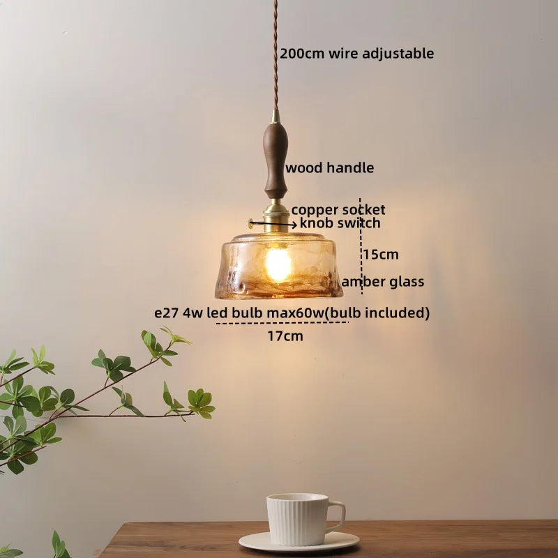 Axyaa Fabric Copper LED Pendant Lights, E14 Nordic Hanging Lamp for Home Decor