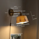 Axyaa Ceramic Copper LED Wall Sconce for Modern Living Room Bedroom Bar Mirror Light