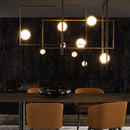 Axyaa Mondrian Glass Rectangular Chandelier for Villa Living Room Hotel Shop