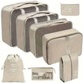 Axyaa 8-Piece Solid Color Travel Packing Cubes Set for Organizing Clothes and Toiletries