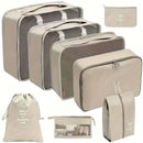 Axyaa 8-Piece Solid Color Travel Packing Cubes Set for Organizing Clothes and Toiletries
