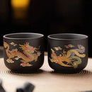 Axyaa Purple Sand Color-Changing Master Cup Set Longfeng Chengxiang Pair