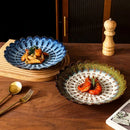 Axya Lace Peacock Porcelain Plate for Home, Dining, and Entertaining