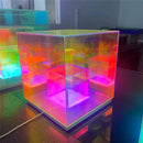 Axya LED Magic Cube Desk Lamp - Modern Colorful Acrylic Night Light