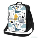 Axyaa Dino Insulated Lunch Bag - Portable Thermal Bento Tote for Kids, Boys, Girls