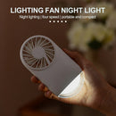 Axyaa Portable Night Light Fan: Mini LED Rechargeable USB Handheld Fan