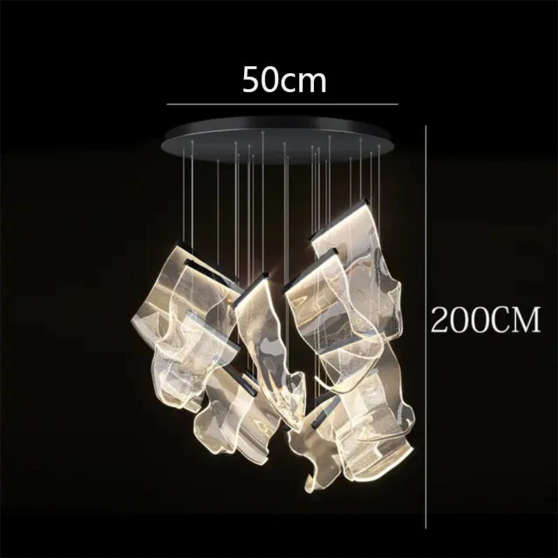 Axyaa Nordic Stair Chandelier Living Room Dining Pendant Ceiling Light