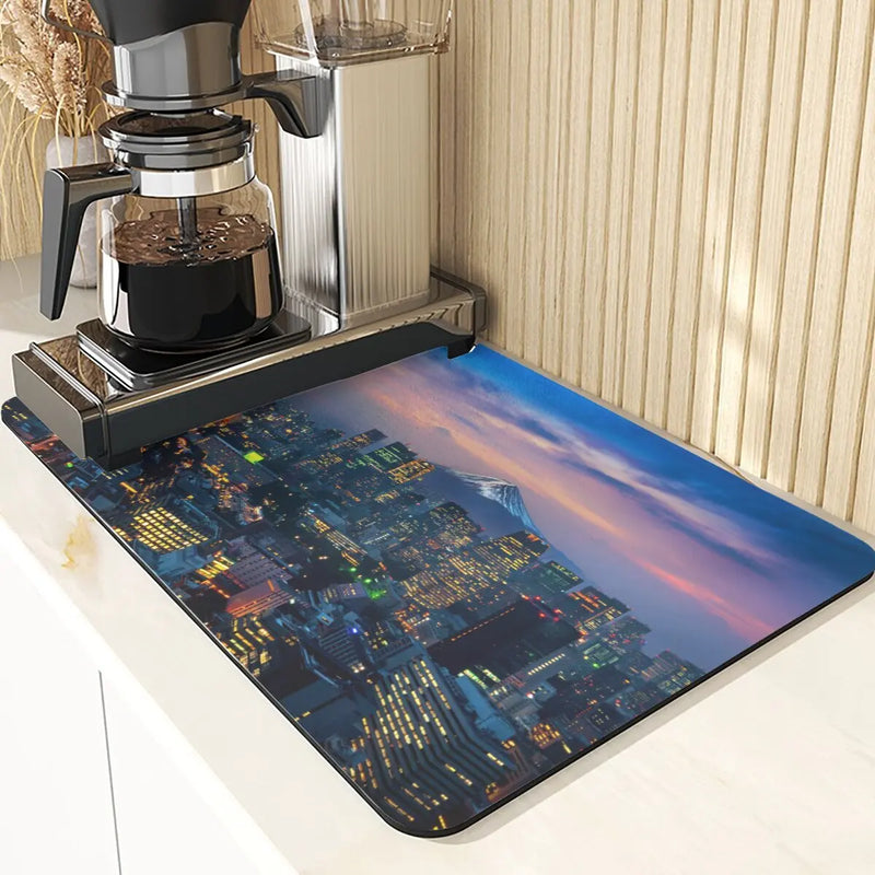 Axyaa Fujiyama Sakura Coasters Mats & Placemats: Plant Style Kitchen Table Mat