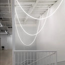 Axyaa Tubular Loop Chandelier: Nordic Minimalist Design for Kitchen, Hotel Lobby, Villa Loft