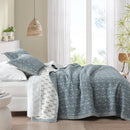 King Size Cotton Quilt Bedding Set, Botanical Pattern, Lightweight Quilted Bedspread - Axyaa