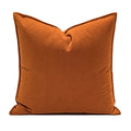 Axyaa Leopard Printed Velvet Cushion Cover 45x45cm Burnt Orange Knot Home Decor