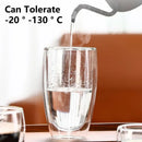Axyaa Double Wall Glass Cup - Round Style Solid Color Glass Mug