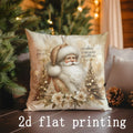 Axyaa Christmas Santa & Tree Pillow Covers - Festive Cushion Cover for Sofa, Bedroom, Car