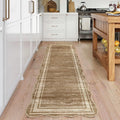 Axyaa Plant Flower Print Runner Green Kitchen Carpet Fashion Minimalist Non-slip Corridor Mat