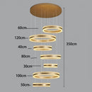 Axyaa Modern Luxury Home Staircase Pendant Lights Living Room Indoor Lighting