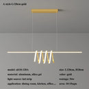 Axyaa Modern Spiral LED Pendant Lights - Creative Dining Chandeliers for Home Decor