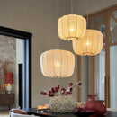 Axyaa Modern Fabric Ceiling Pendant Lamp, LED E27 Light for Minimalist Living Rooms
