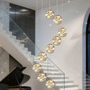 Axyaa Crystal Chandeliers: Modern LED Ceiling Hanging Lights for Living Room