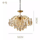 Axyaa Retro Crystal Chandelier: Luxury French Lighting for Bedroom, Dining Room & Living Room