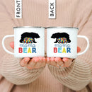 Enamel Mountain Mug with Handle by Axyaa. Best Camping Gift for Outdoor Lovers