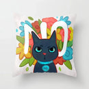 Axyaa Cute Animal Print Polyester Pillowcase for Bedroom Living Room 45x45cm