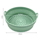 Silicone Air Fryer Tray Liners by Axyaa - Reusable Foldable Mat for Oven Baking