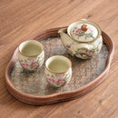 Axya Cartoon Cat Ceramic Tea Set - Portable Outdoor Chinese Tea Set