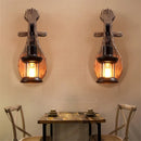 Axya Nordic Iron Wood Wall Lamps - Retro LED Home Decor Lighting