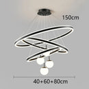 Axyaa Nordic Stair Chandelier Pendant Lights, Ceiling Light for Living Room Bedroom Dining Room