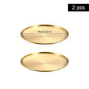 Axyaa Stainless Steel Round bone Spitting Dish Fruit Meat Tableware
