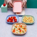 Axyaa Wheat Straw Storage Tray Set: Snack Plate, Fruit Bowl, Breakfast Bread Tray